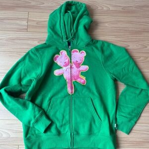 Heaven by Marc Jacobs Green Double Headed Teddy Sweatshirt Size S